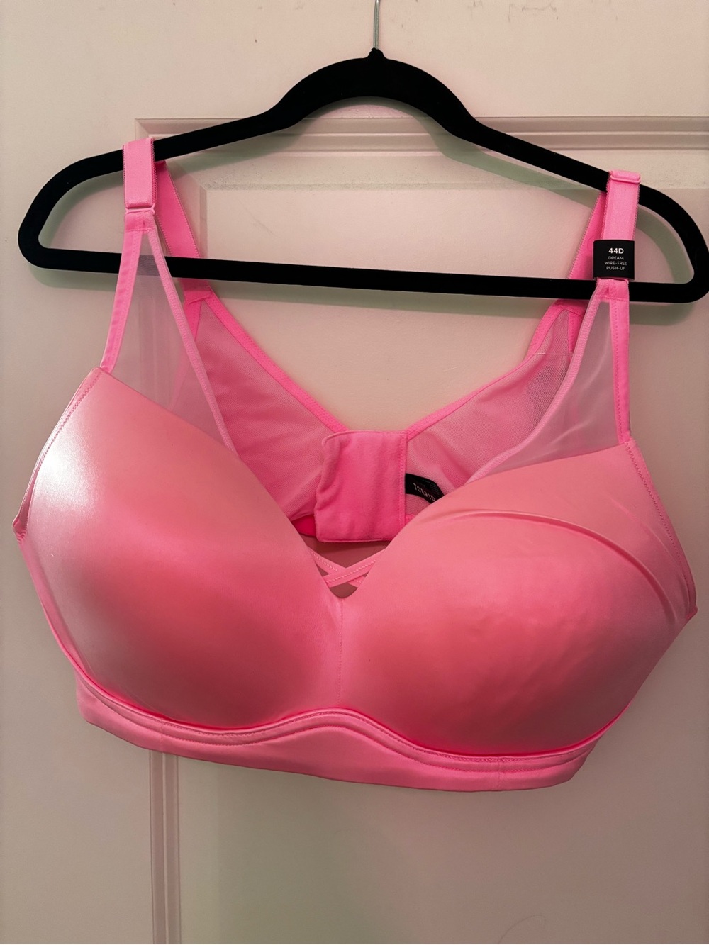 torrid Bright Pink Padded Support Bra with Mesh Back